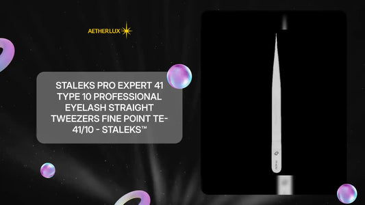 STALEKS PRO EXPERT 41 TYPE 10 PROFESSIONAL EYELASH STRAIGHT TWEEZERS FINE POINT TE-41/10 - STALEKS&trade; by@Outfy