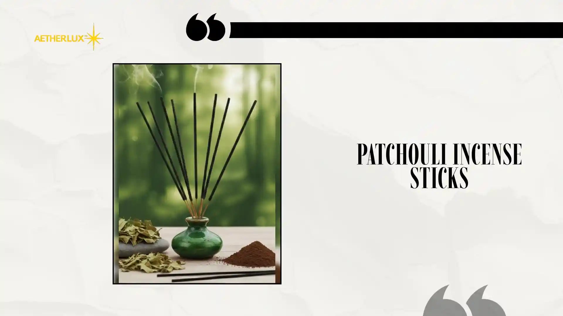 Patchouli Incense Sticks by@Outfy