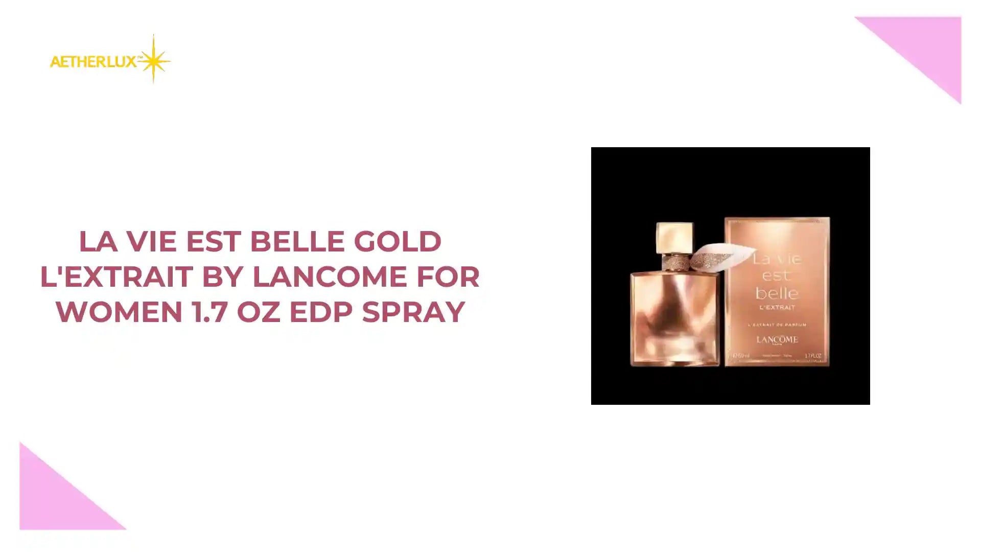La Vie Est Belle Gold L'Extrait By Lancome For Women 1.7 oz EDP Spray by@Outfy