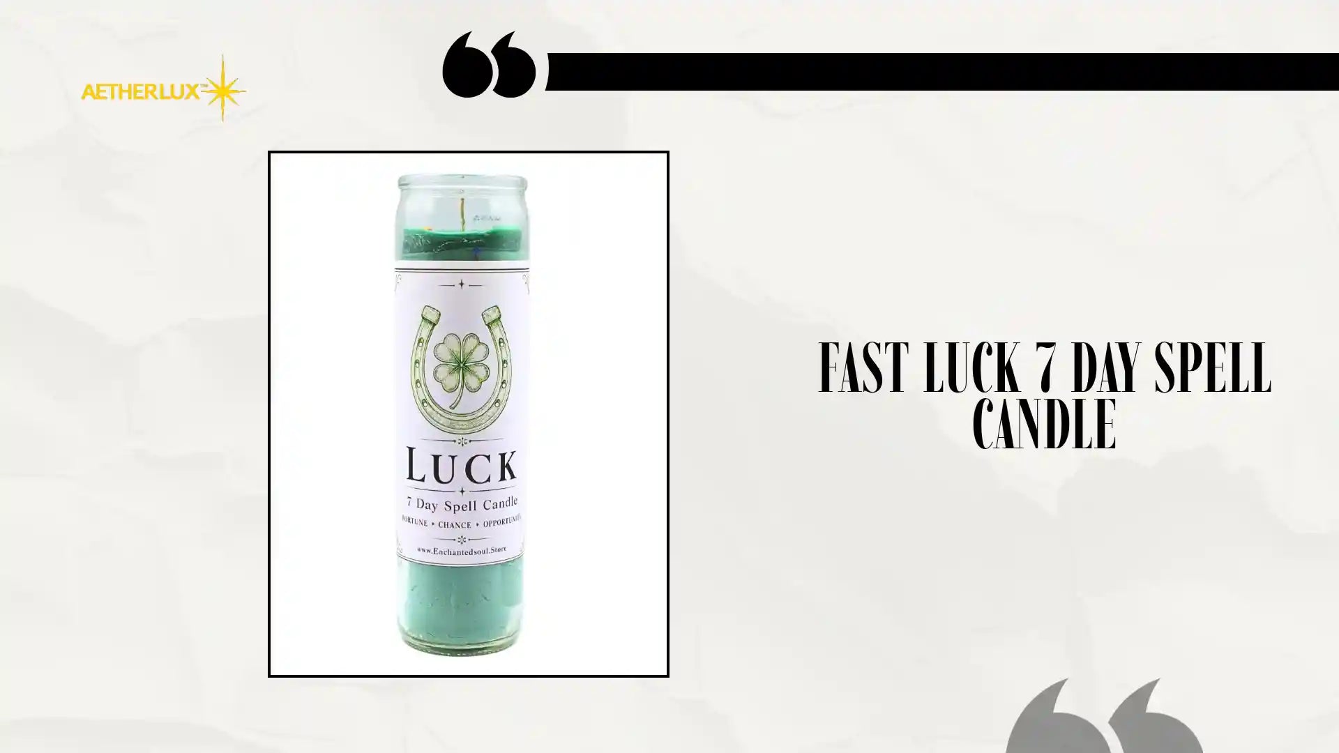 Fast Luck 7 Day Spell Candle by@Outfy