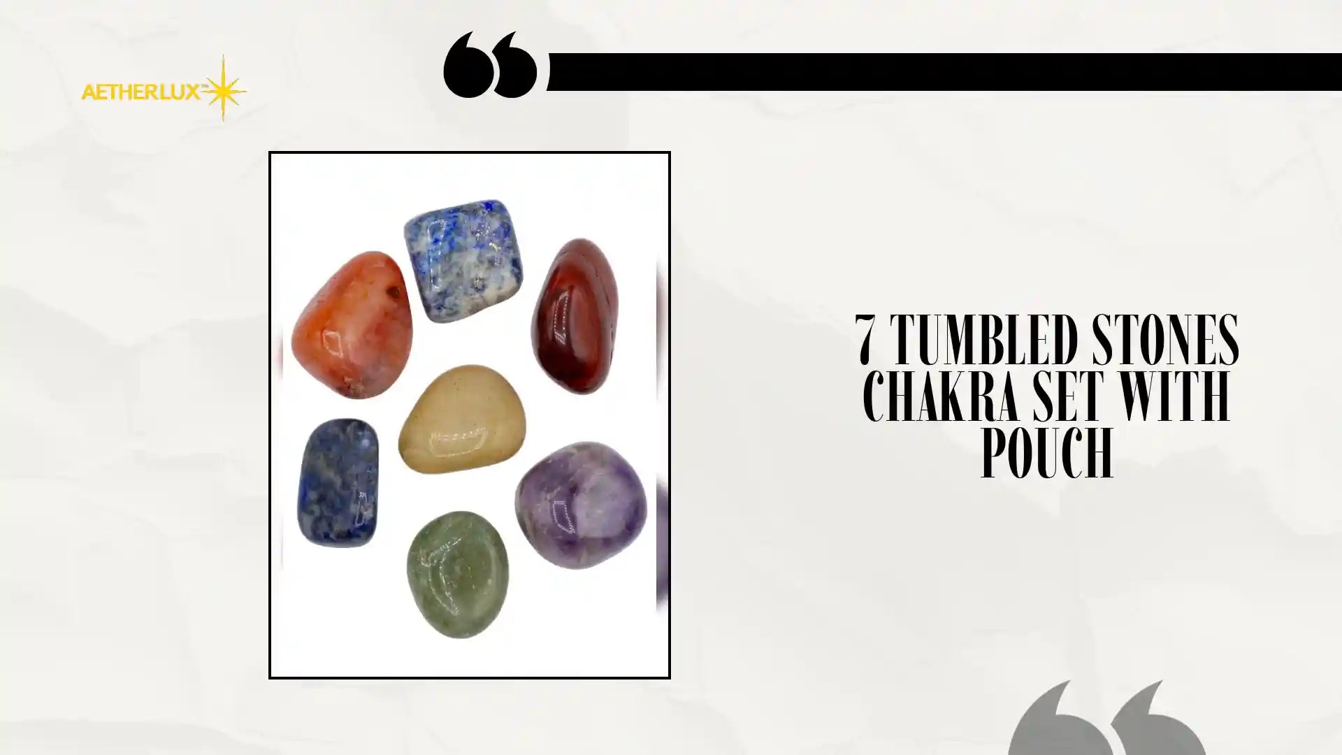 7 Tumbled Stones Chakra Set With Pouch by@Outfy
