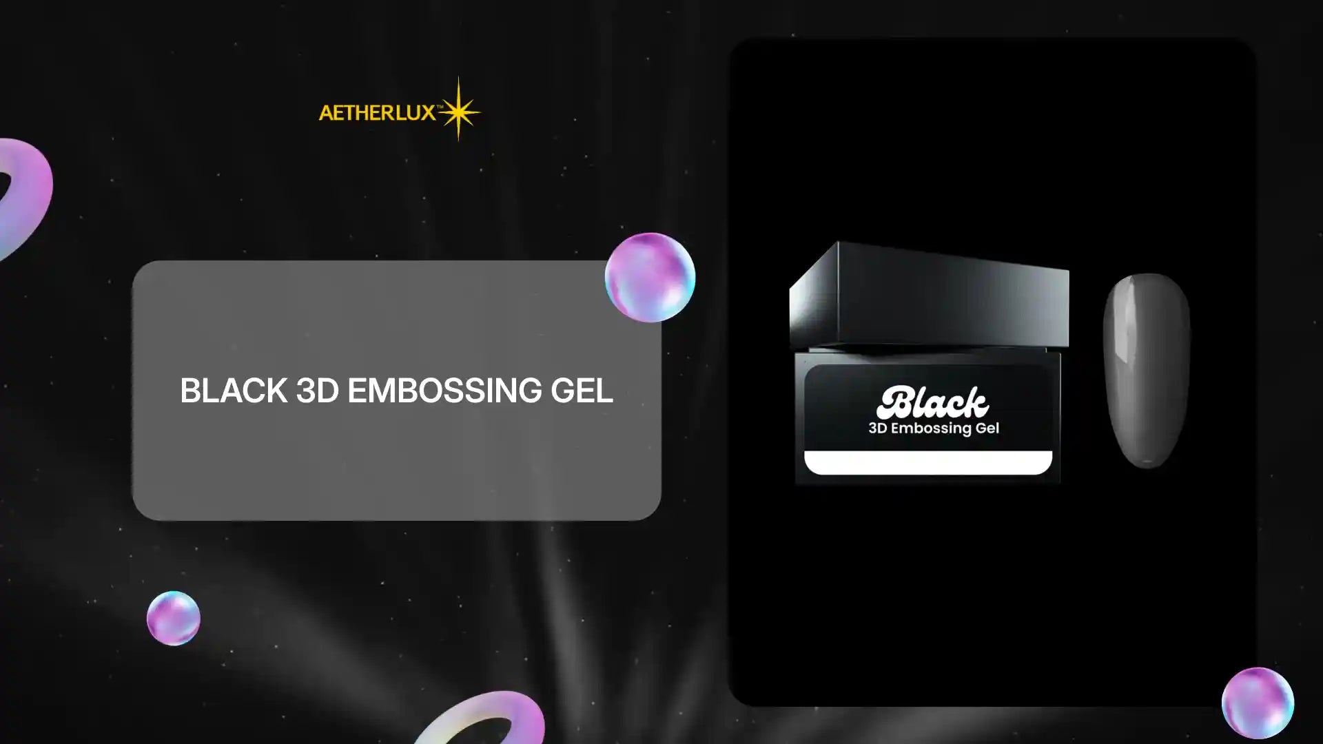 Black 3D Embossing Gel by@Outfy