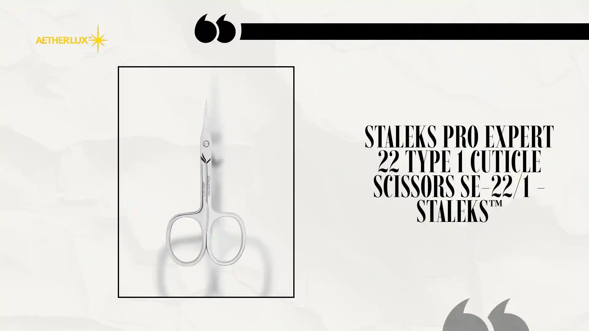 STALEKS PRO EXPERT 22 TYPE 1 CUTICLE SCISSORS SE-22/1 - STALEKS&trade; by@Outfy