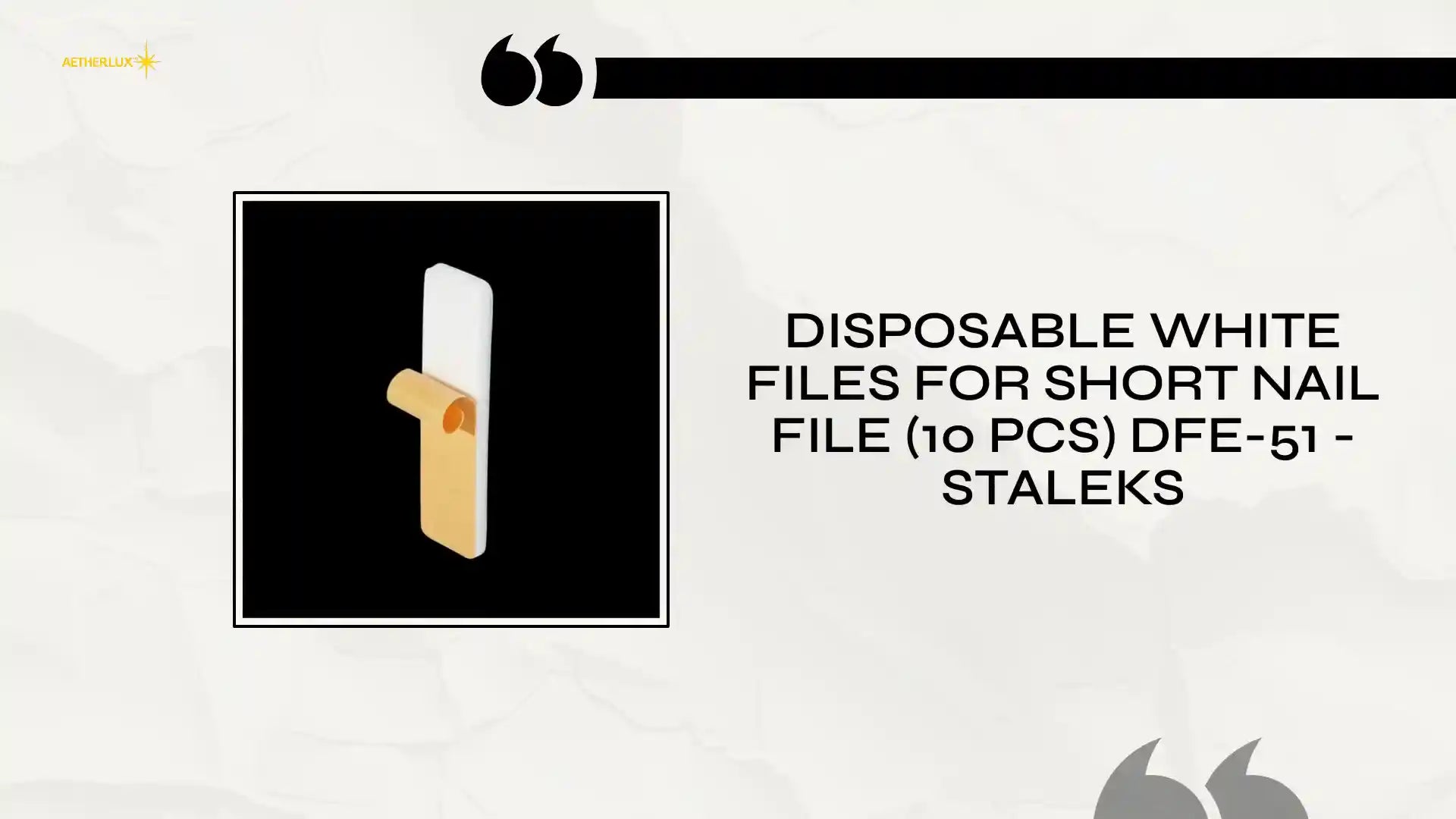 Disposable White Files For Short Nail File (10 Pcs) DFE-51 - STALEKS by@Outfy