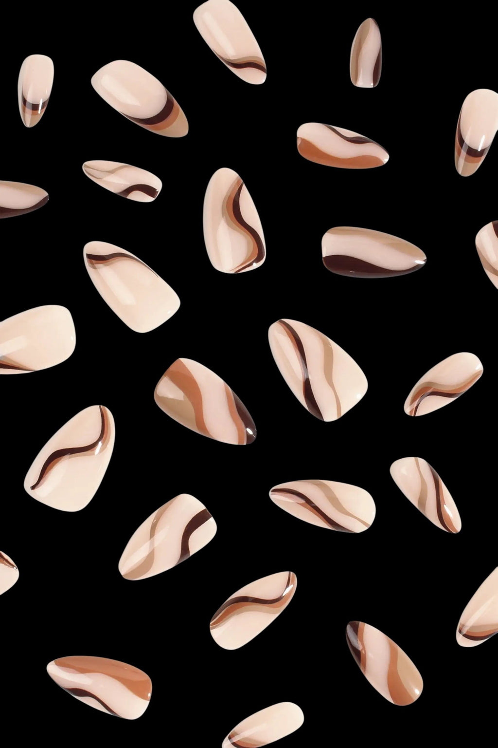 Pumpkin Swirl | Soft & Durable Press-On Nails by Bonmuz