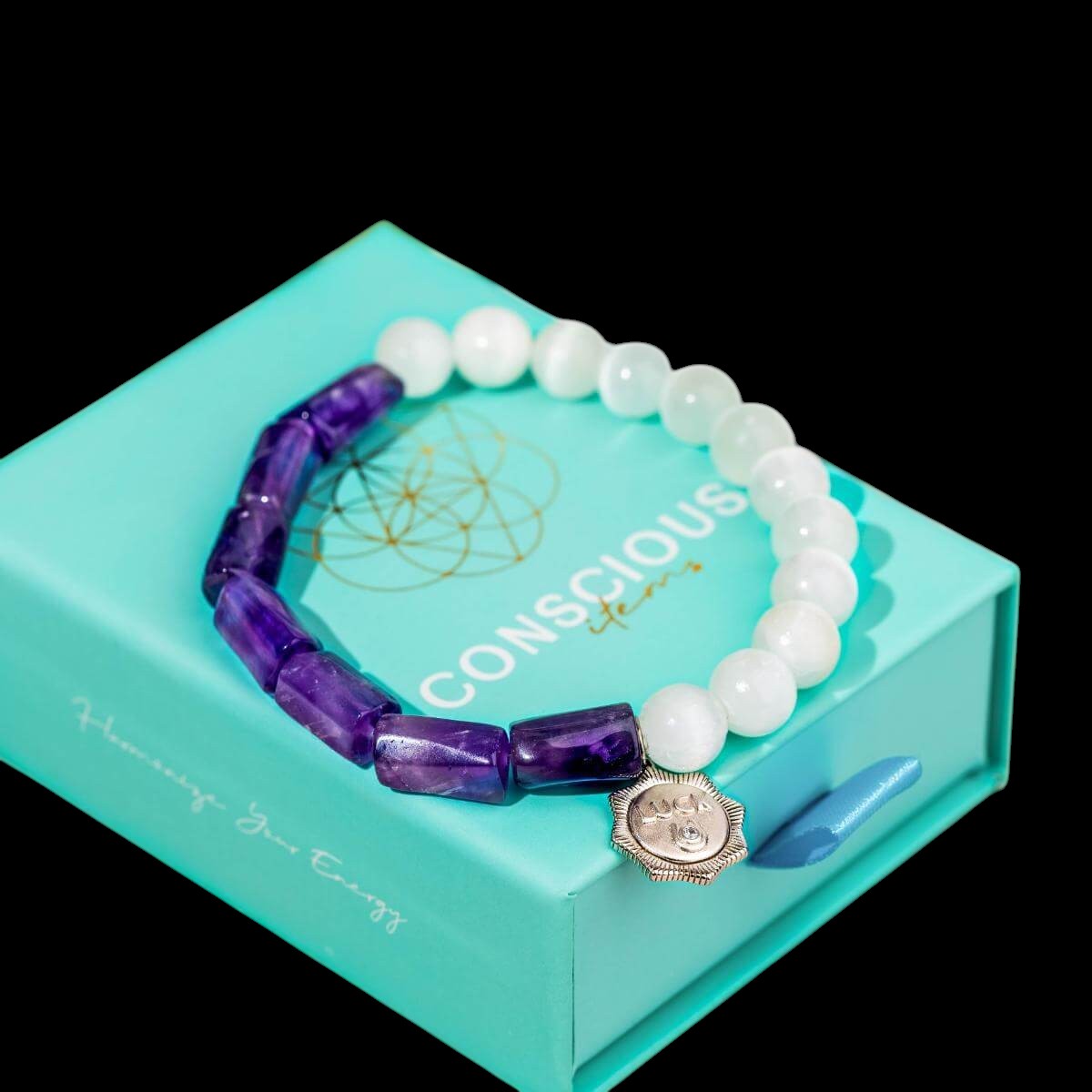 Pure Luck - Horseshoe Amethyst Bracelet by Conscious Items