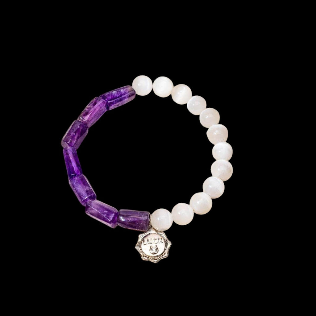 Pure Luck - Horseshoe Amethyst Bracelet by Conscious Items