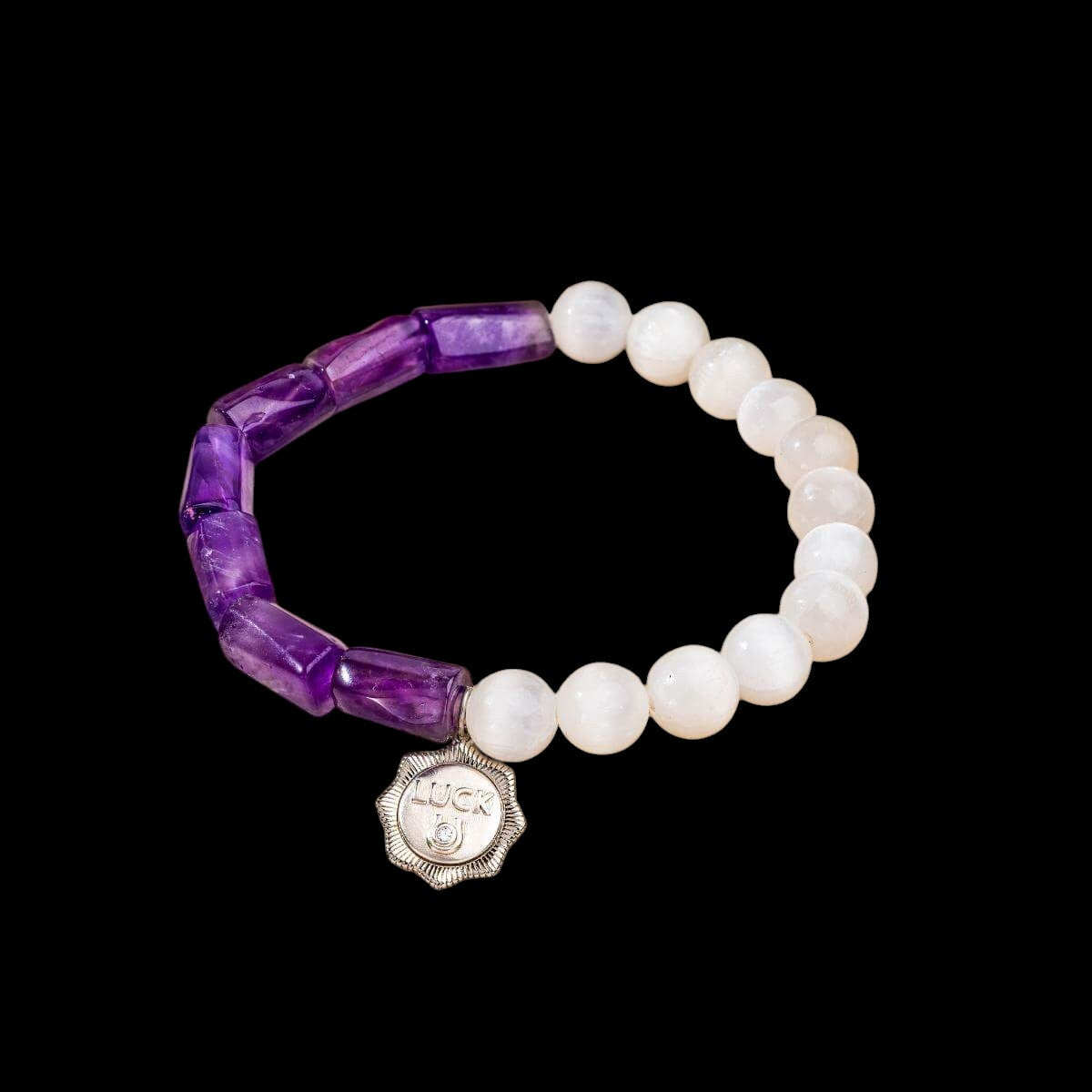 Pure Luck - Horseshoe Amethyst Bracelet by Conscious Items
