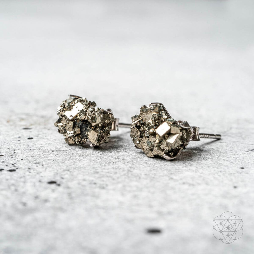Pyrite Earrings of Wealth by Conscious Items