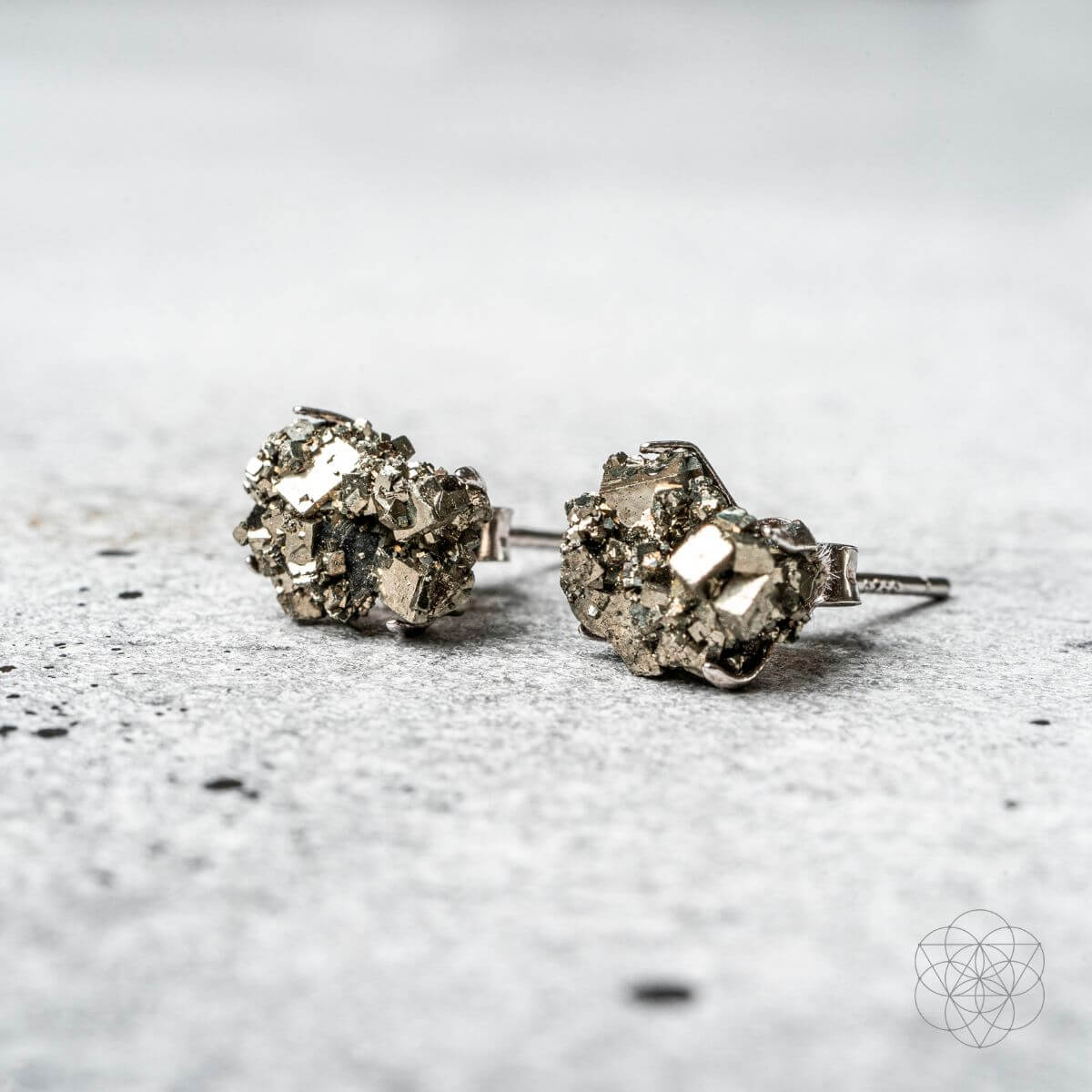 Pyrite Earrings of Wealth by Conscious Items