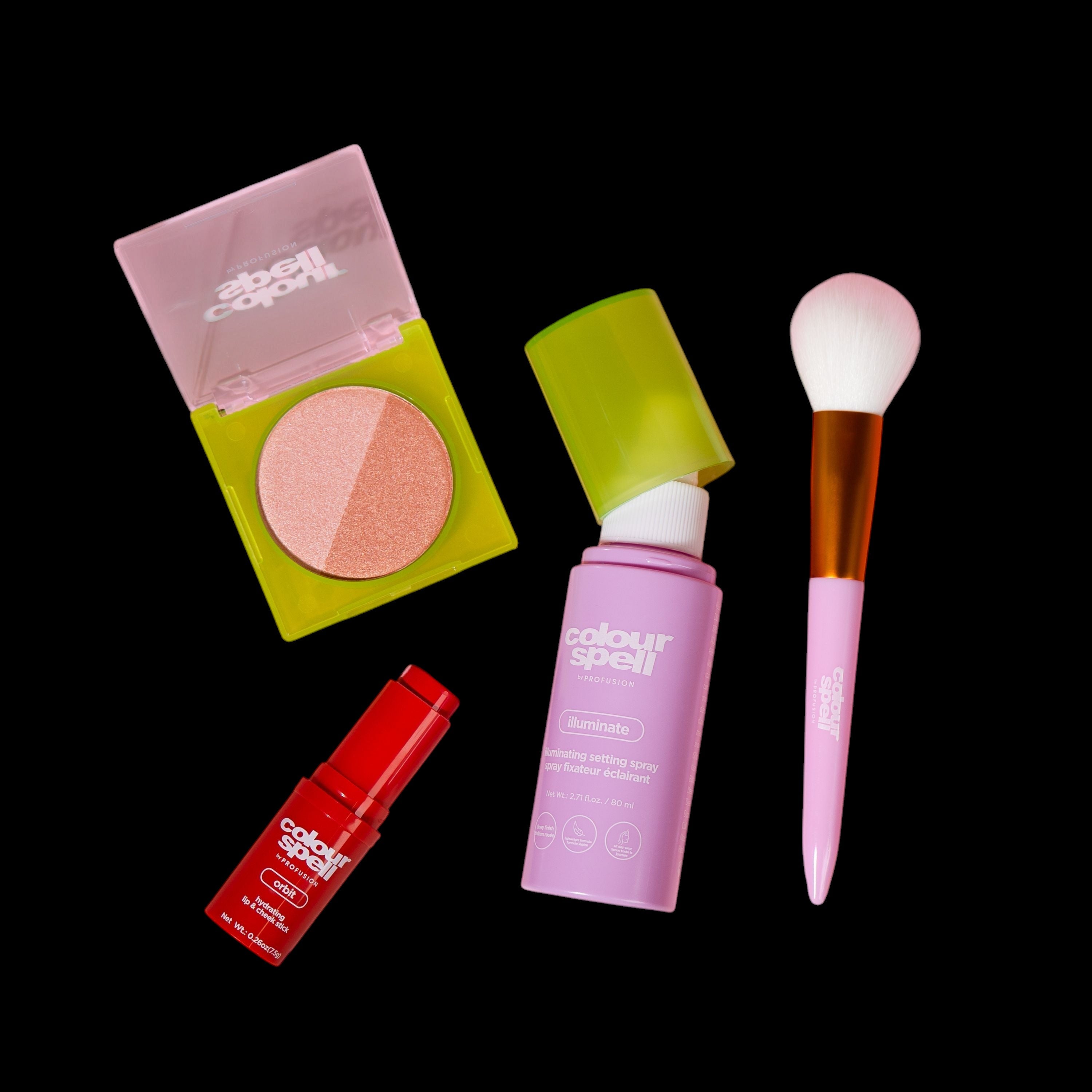 Clean Girl Collection- Highlight, Setting, Blush and Brush by ColourSpell