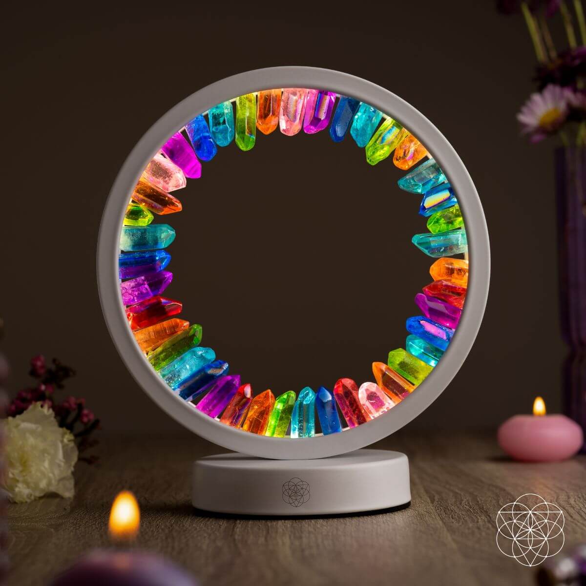 Rainbow After the Storm - Clear Quartz Lamp of Hope by Conscious Items
