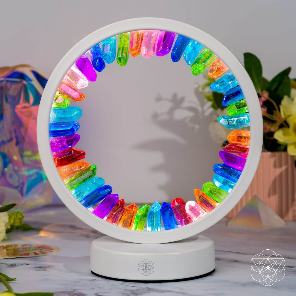 Rainbow After the Storm - Clear Quartz Lamp of Hope by Conscious Items