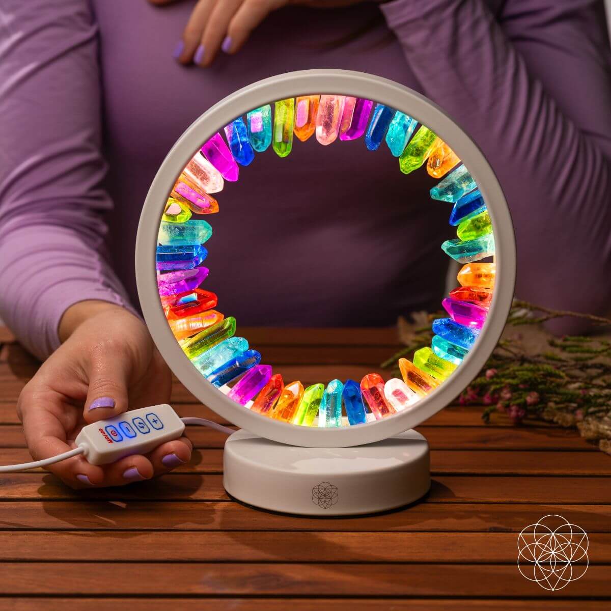 Rainbow After the Storm - Clear Quartz Lamp of Hope by Conscious Items