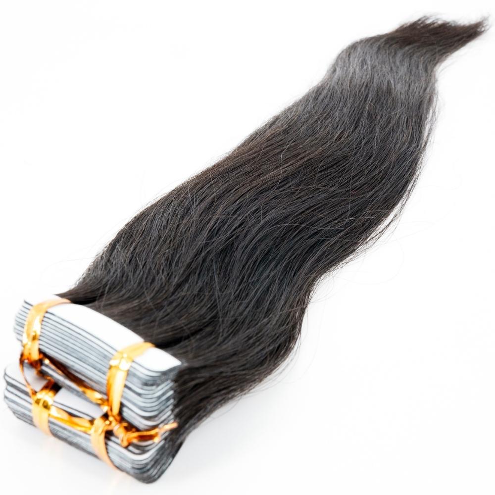 Raw Straight 100% Human Hair Tape In Extensions by Private Label