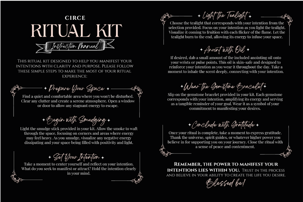 Spell Kits – Ritual Intention Kits for Manifestation (4 Options Available) by Circe Boutique