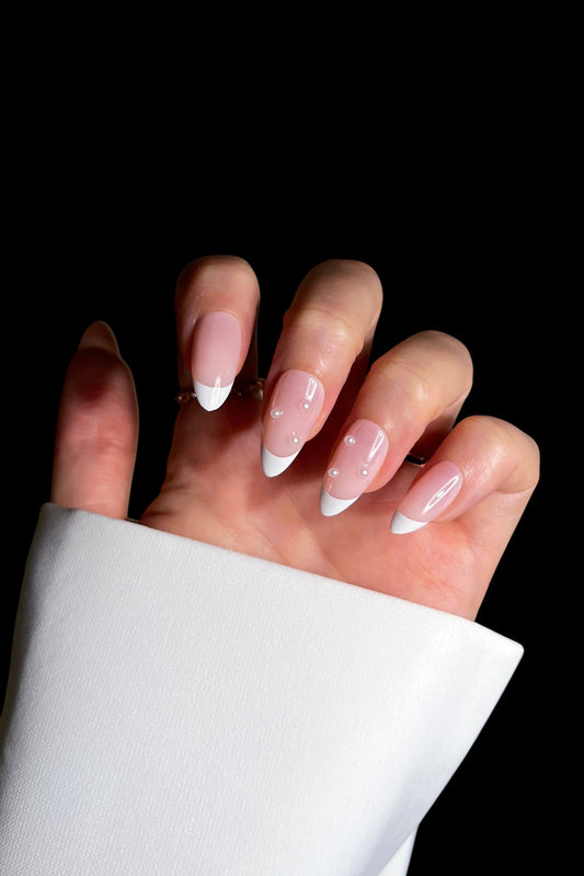 Romantic French | Soft & Durable Press-On Nails - AetherLux.Shop