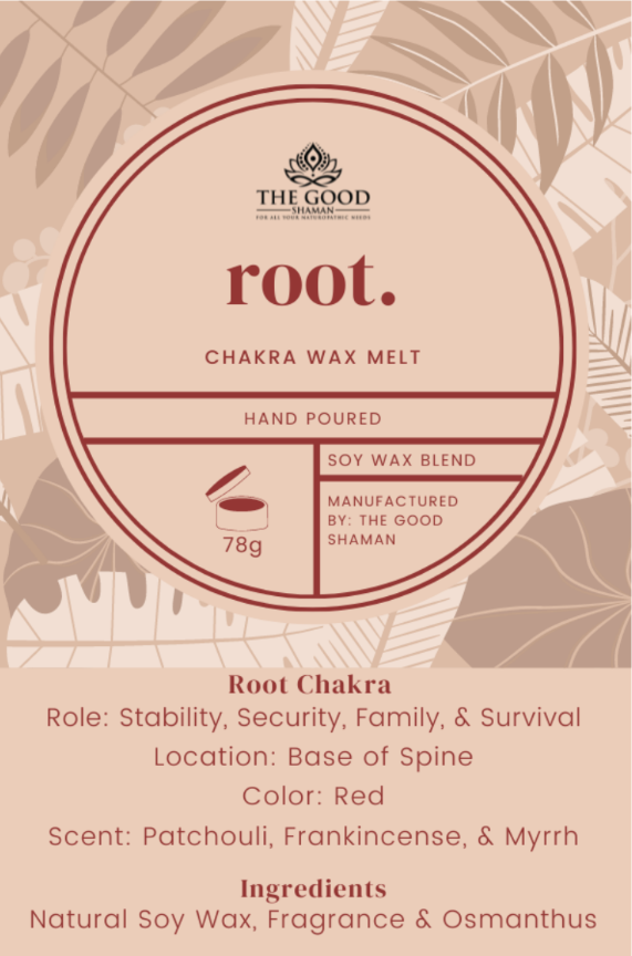 Root Chakra – Luxe Hand-Poured Natural Soy Wax Melts by The Good Shaman