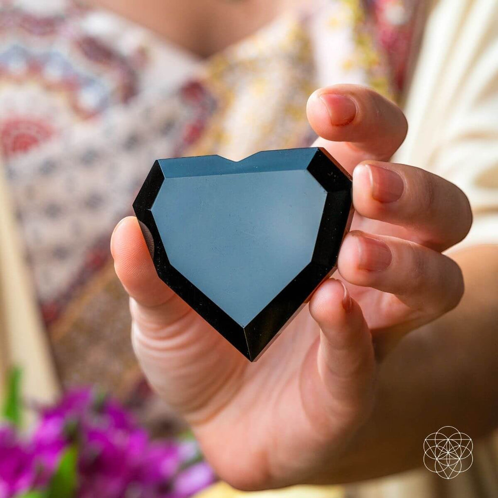 Royal Diamond Heart - Black Obsidian Negativity Repellent by Conscious Items