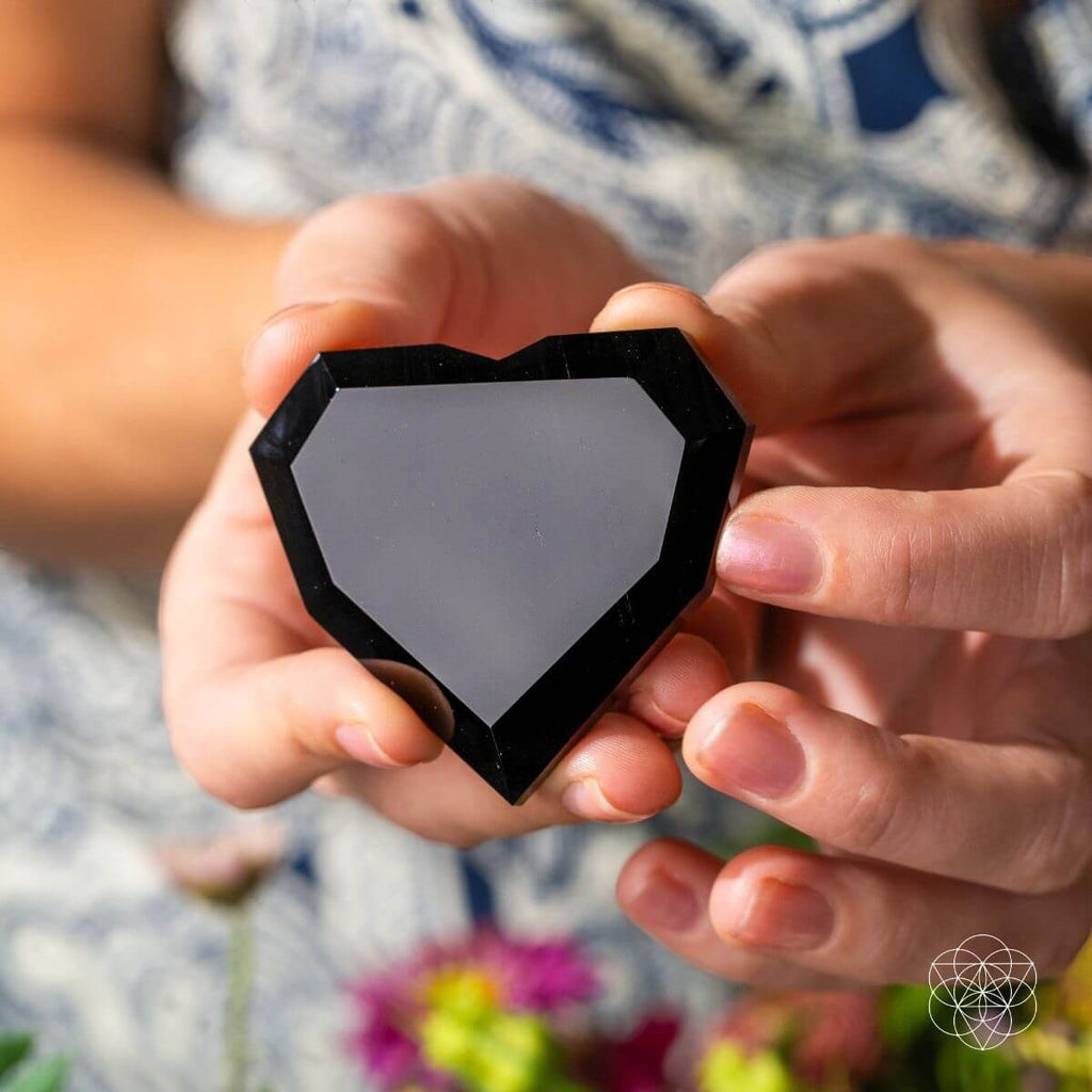 Royal Diamond Heart - Black Obsidian Negativity Repellent by Conscious Items