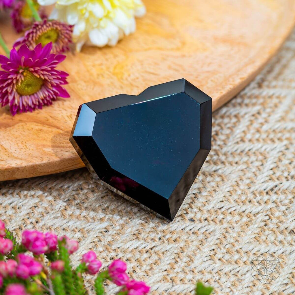Royal Diamond Heart - Black Obsidian Negativity Repellent by Conscious Items