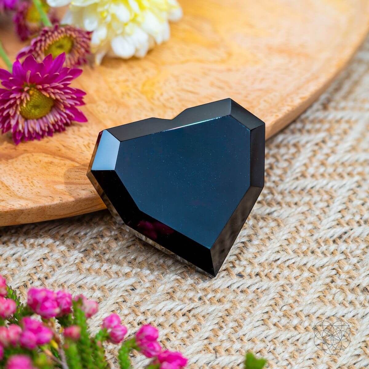 Royal Diamond Heart - Black Obsidian Negativity Repellent by Conscious Items