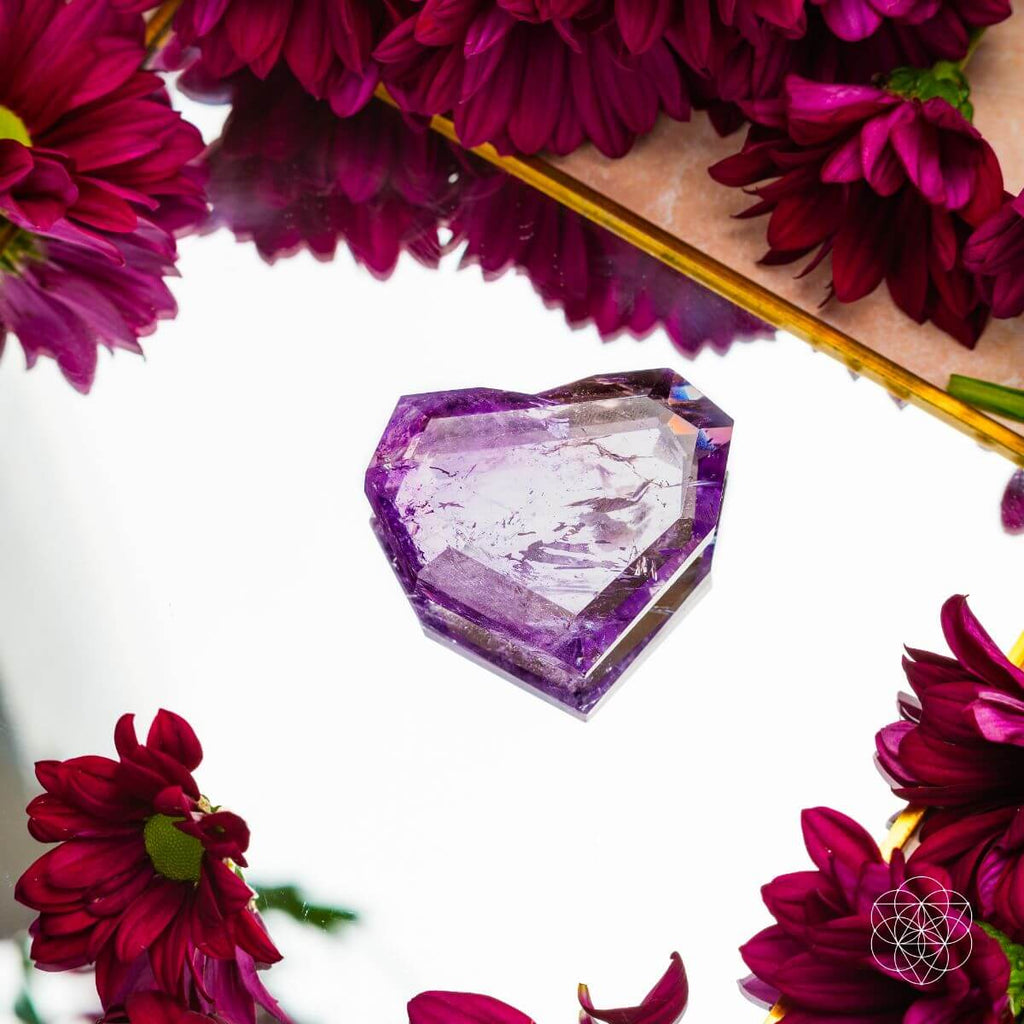 Royal Diamond Heart - Brazilian Amethyst for Manifestation by Conscious Items
