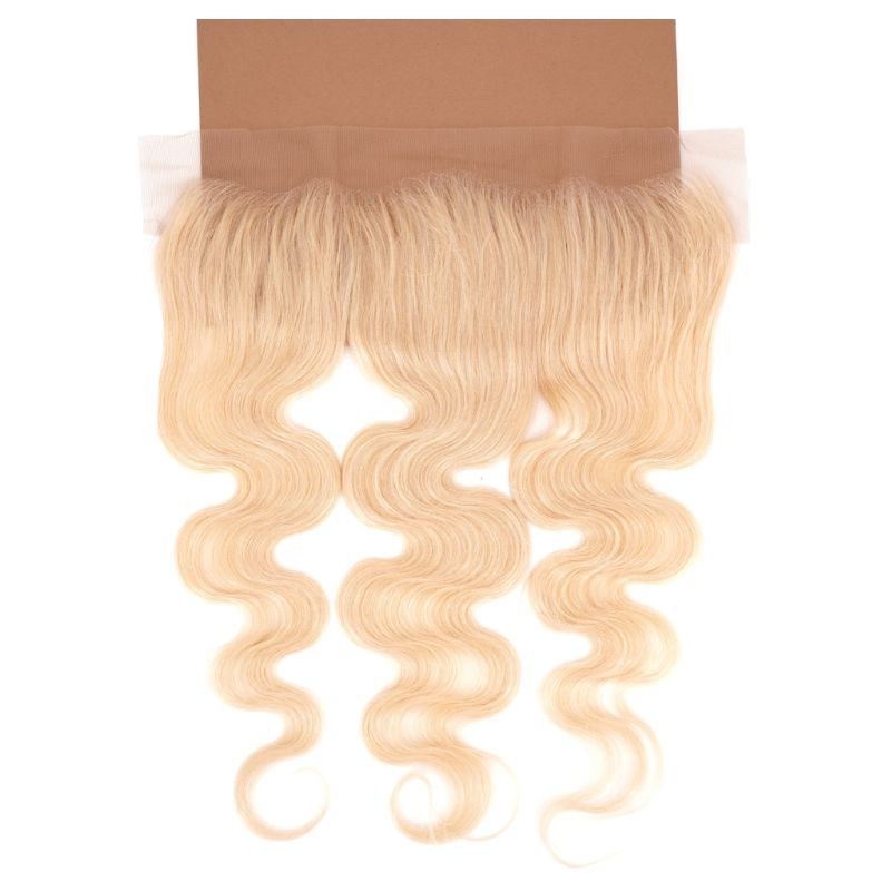 Blonde Body Wave 13x4 Transparent Lace Human Hair Frontal by Private Label