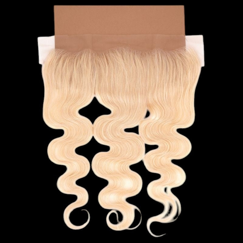 Blonde Body Wave 13x4 Transparent Lace Human Hair Frontal by Private Label
