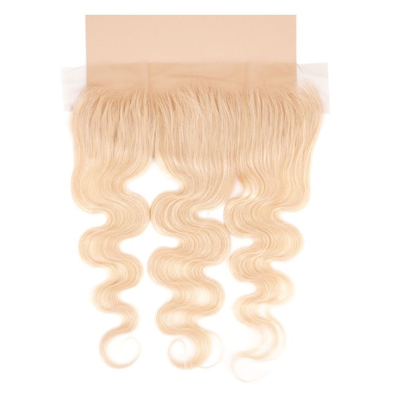 Blonde Body Wave 13x4 Transparent Lace Human Hair Frontal by Private Label