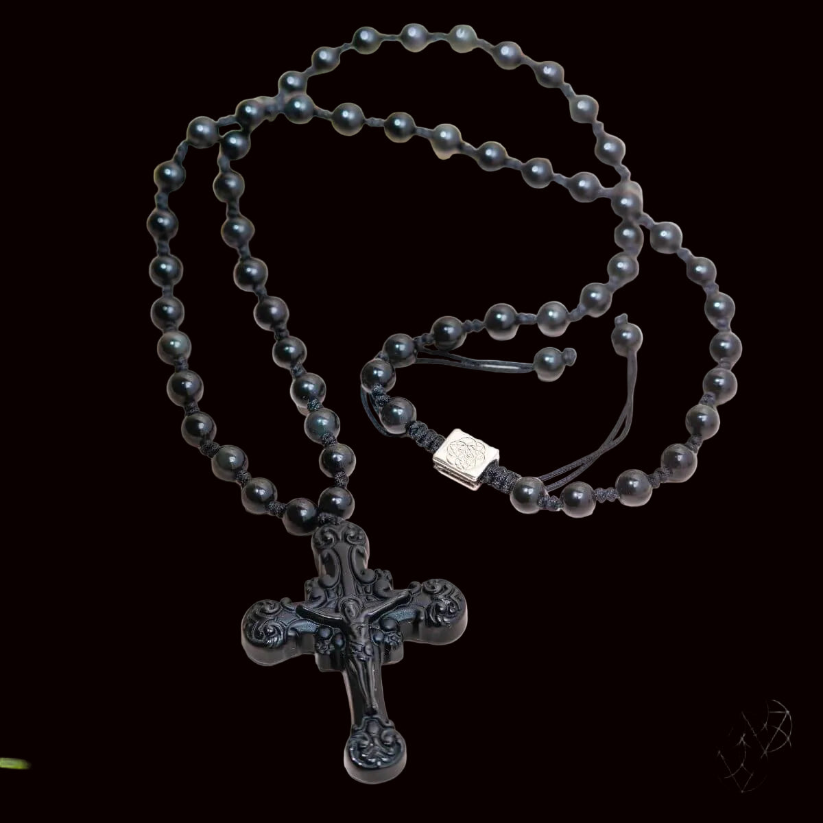 Sacred Armor: Black Obsidian Cross of Faith & Protection by Conscious Items