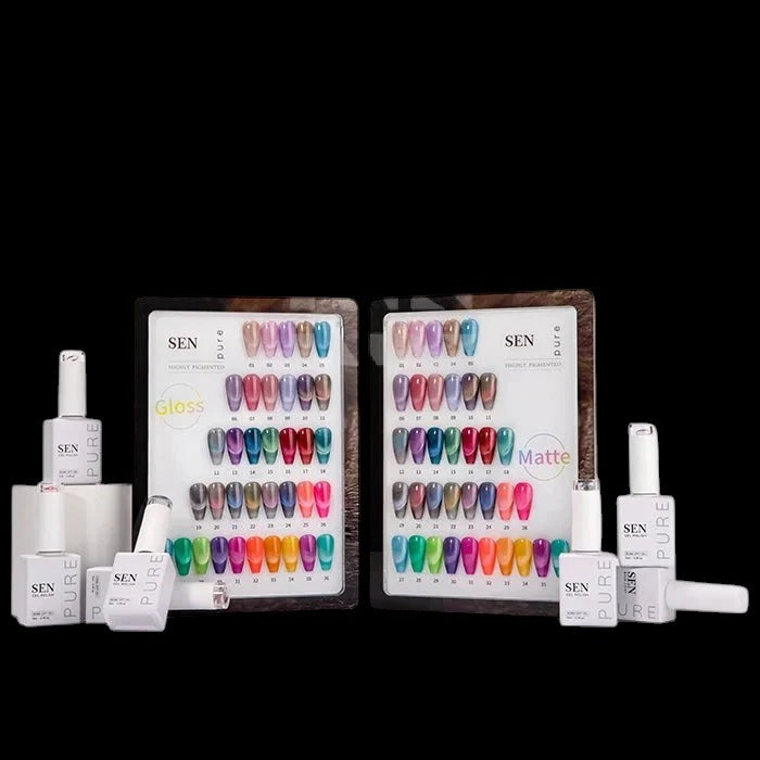 SEN PURE Cat Eye 36 Gel Collection (Free Top-Base-Matte-Magnets) by iNAIL SUPPLY