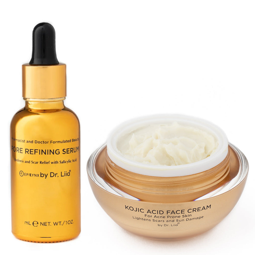Pore Refining & Brightening Kojic Acid Skincare Set – Vegan, Hypoallergenic Duo by EpiLynx