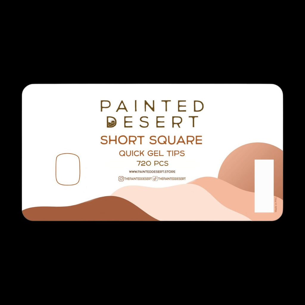 Short Square Quick Gel Tips (xxs shape) - 720pc by Painted Desert