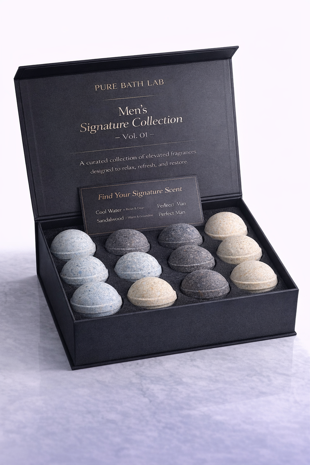 Men’s Luxury Spa Gift Set – 14 Bath Bombs – Signature Scent Collection – Premium Self-Care Kit for Relaxation