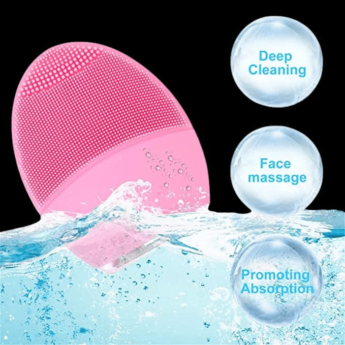 Silicone Rechargeable Facial Cleansing Brush & Massager by VYSN