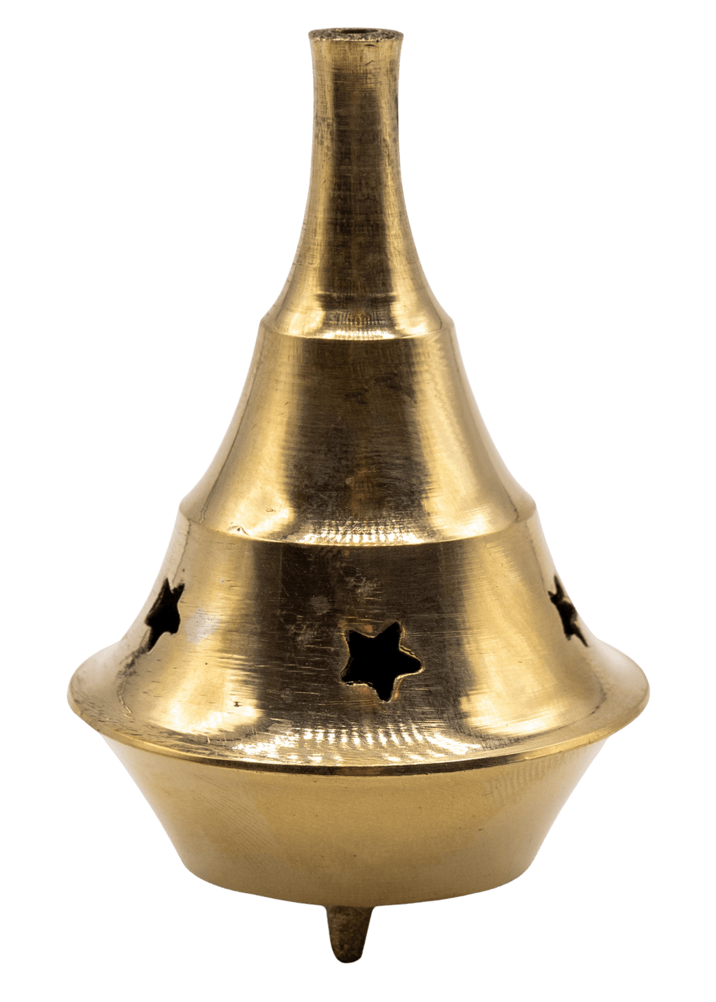 2 Piece Brass Cone Incense Burner