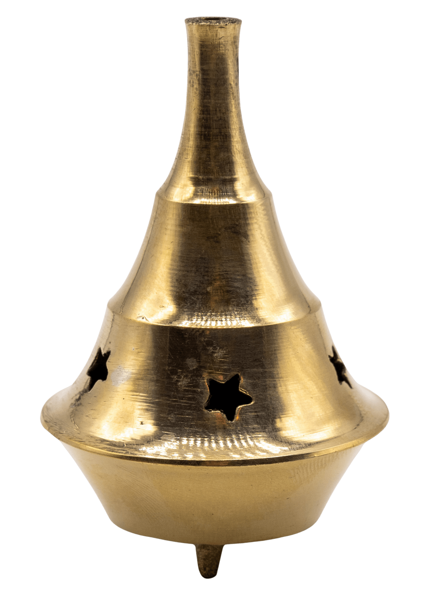 2 Piece Brass Cone Incense Burner