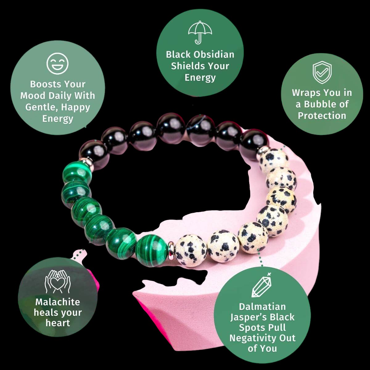 Soul Reset: Dalmatian Jasper Bracelet of Healing by Conscious Items