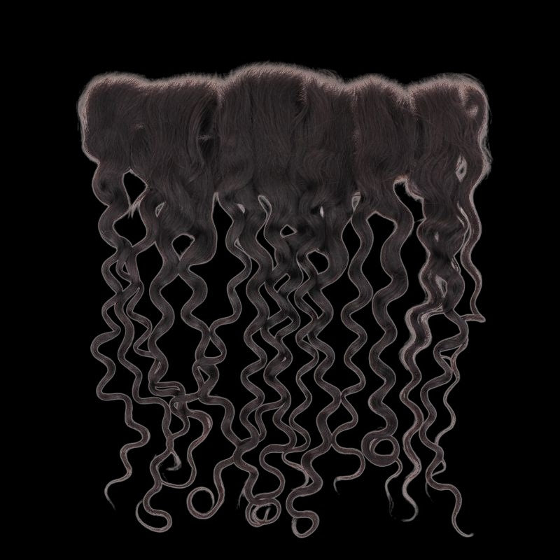 Spanish Wave 13x4 Transparent Lace Human Hair Frontal by Private Label