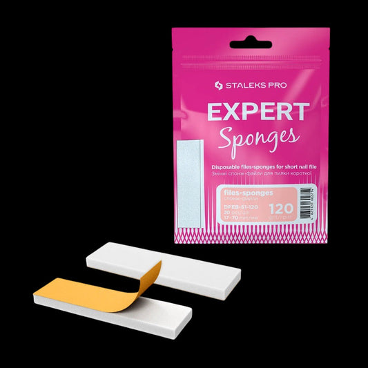 STALEKS - Disposable Files-Sponges for Short Nail File Expert 51 120 Grit, 20pcs by kvadrat store