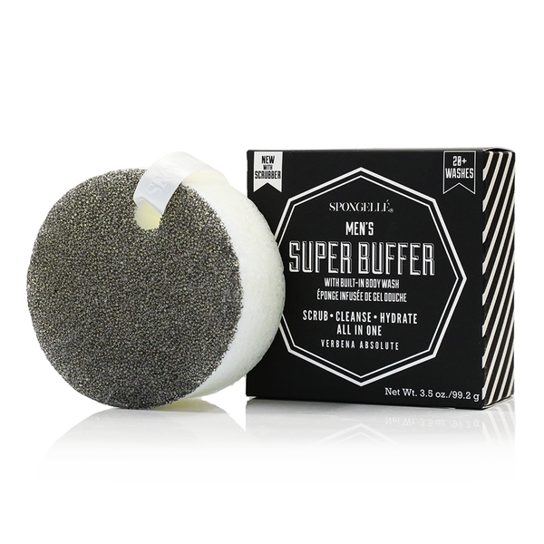 20+ Men's Super Buffer | Black Scrubber by Spongellé
