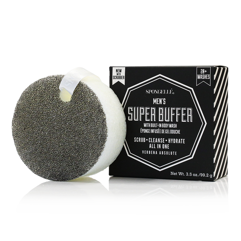 20+ Men's Super Buffer | Black Scrubber by Spongellé