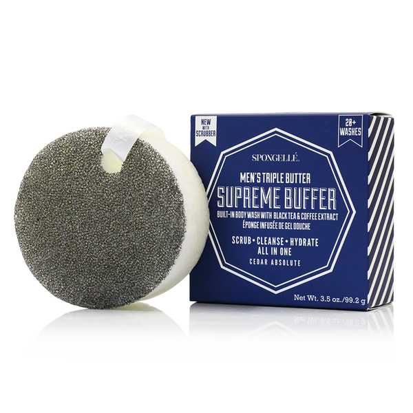 20+ Men's Supreme Buffer | Black Scrubber by Spongellé