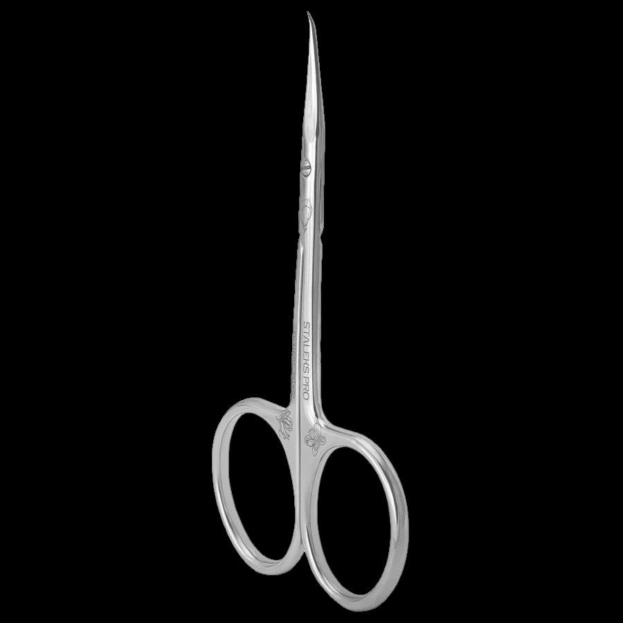 STALEKS PRO EXCLUSIVE 21 TYPE 2 PROFESSIONAL CUTICLE SCISSORS WITH HOOK SHORTENED CURVED HANDLES MAGNOLIA SX-21/2M- STALEKS™ by kvadrat store