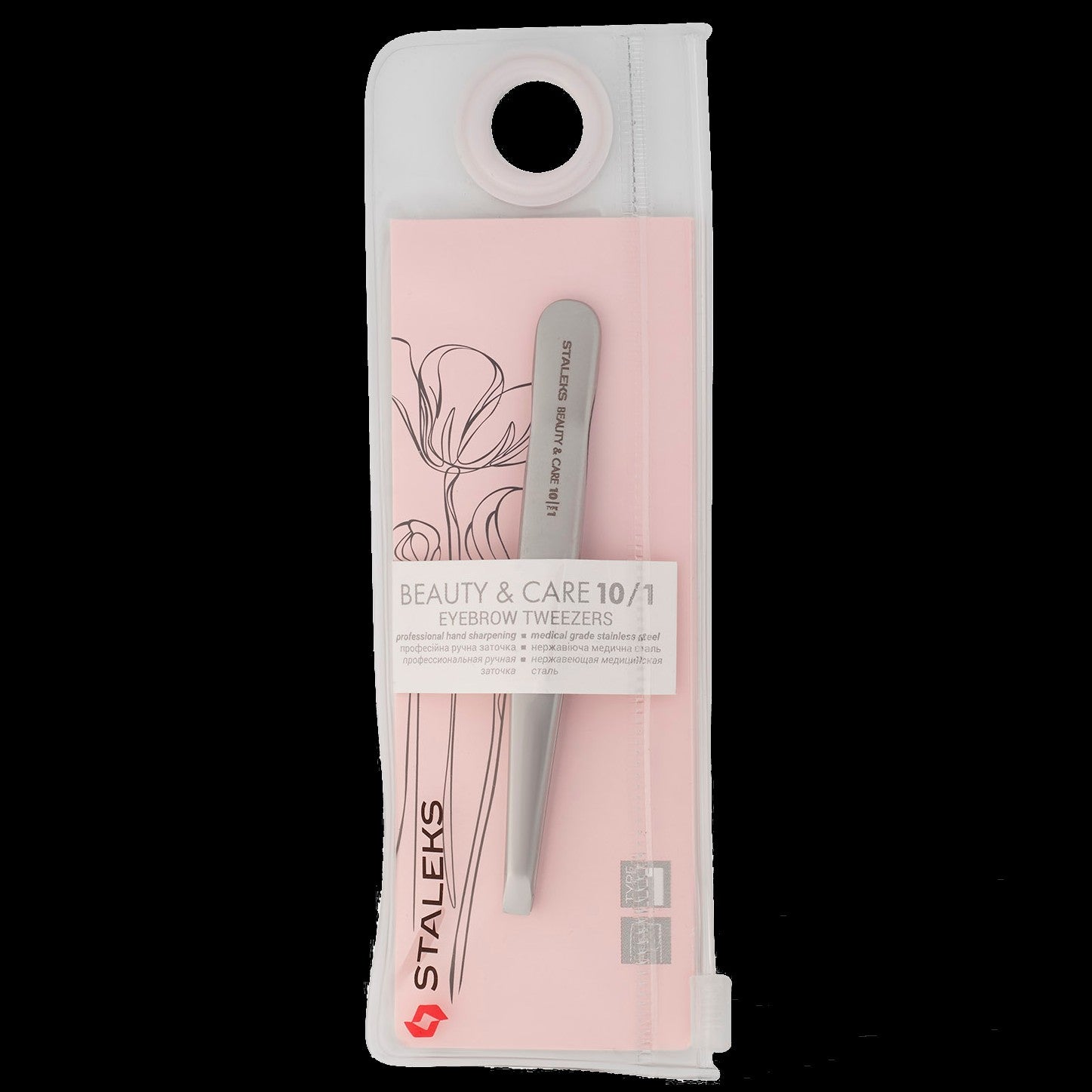STALEKS BEAUTY & CARE 10 TYPE 1 EYEBROW TWEEZERS WIDE STRAIGHT TBC-10/1 - STALEKS™ by kvadrat store