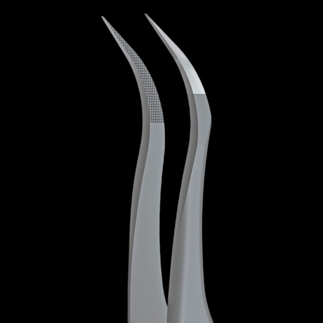 STALEKS PRO EXPERT 45 TYPE 1 PROFESSIONAL EYELASH TWEEZERS CURVED TE-45/1 - STALEKS™ by kvadrat store