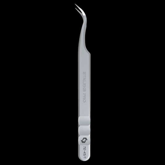 STALEKS PRO EXPERT 45 TYPE 1 PROFESSIONAL EYELASH TWEEZERS CURVED TE-45/1 - STALEKS™ by kvadrat store