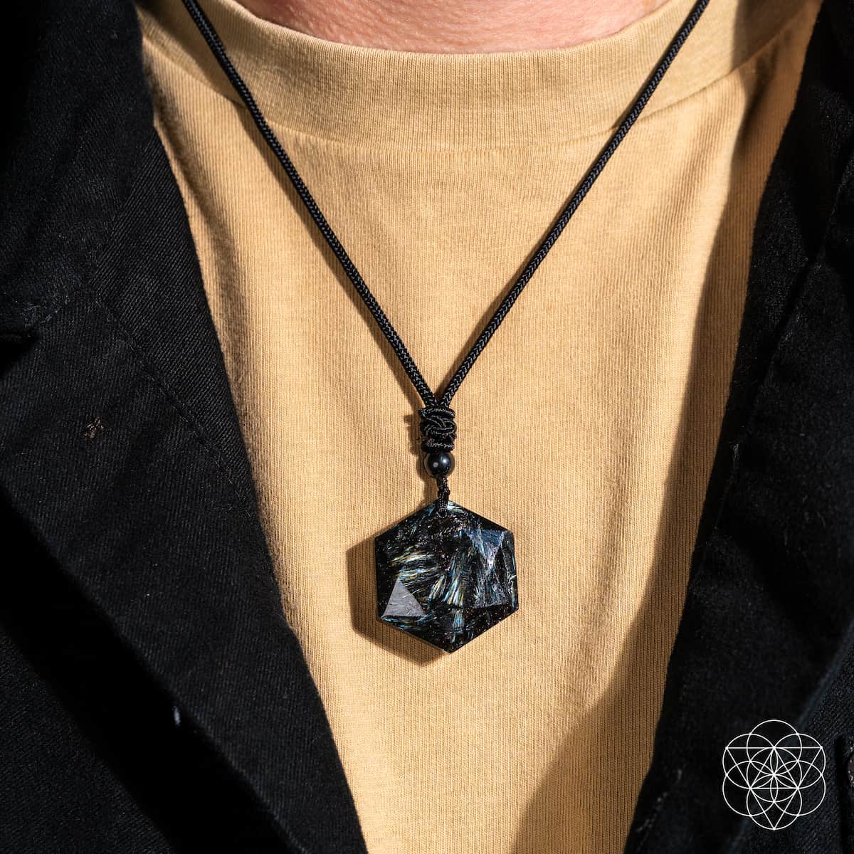 The Arfvedsonite Deep Healing Pendant by Conscious Items