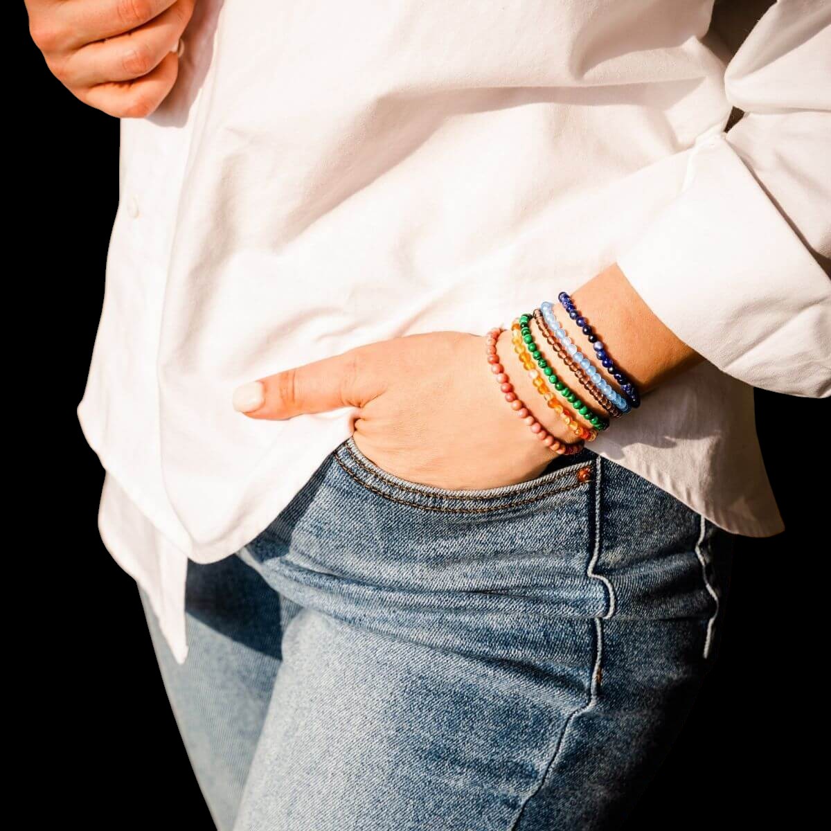 The Chakra-Balancing Bracelets Set by Conscious Items